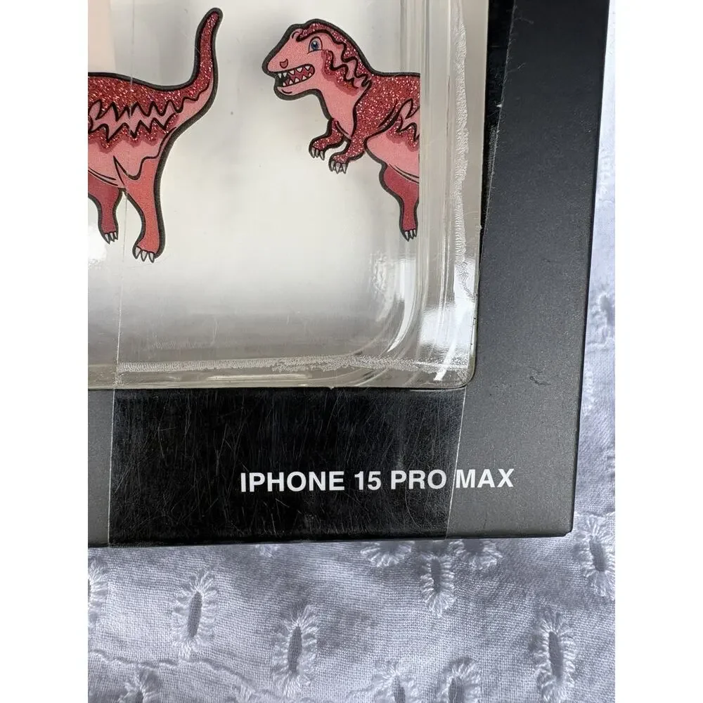 NIB Coach Rexy Glitter Dinosaur iPhone 15 Pro Max Protective MagSafe Clear Case